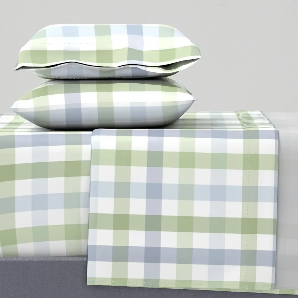 Mimi Plaid King Size Sheet Set - Green product