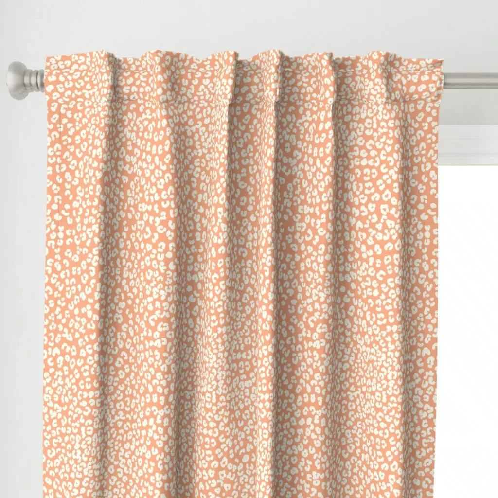 Mini Leopard Print Spots Curtain Panel - Peach alternate view