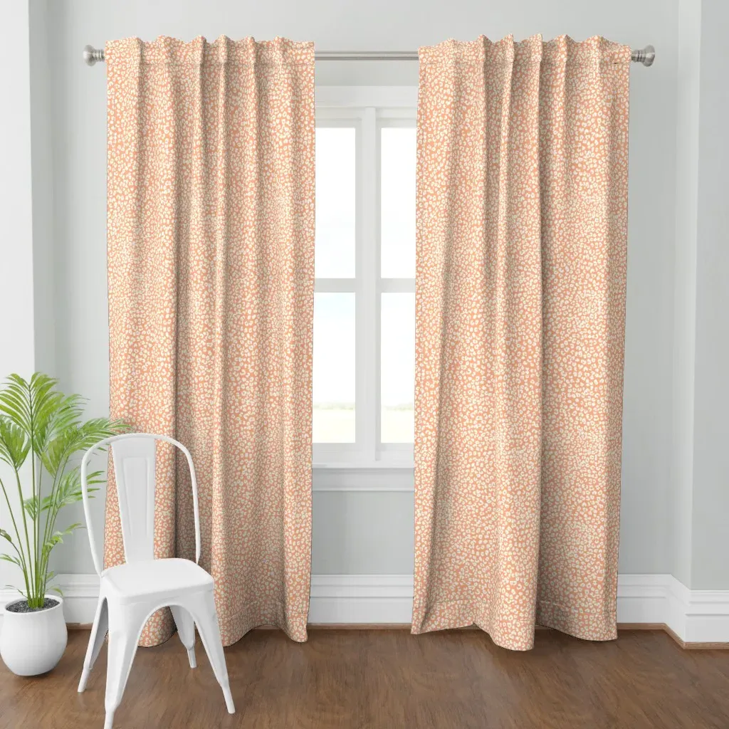 Mini Leopard Print Spots Curtain Panel - Peach product