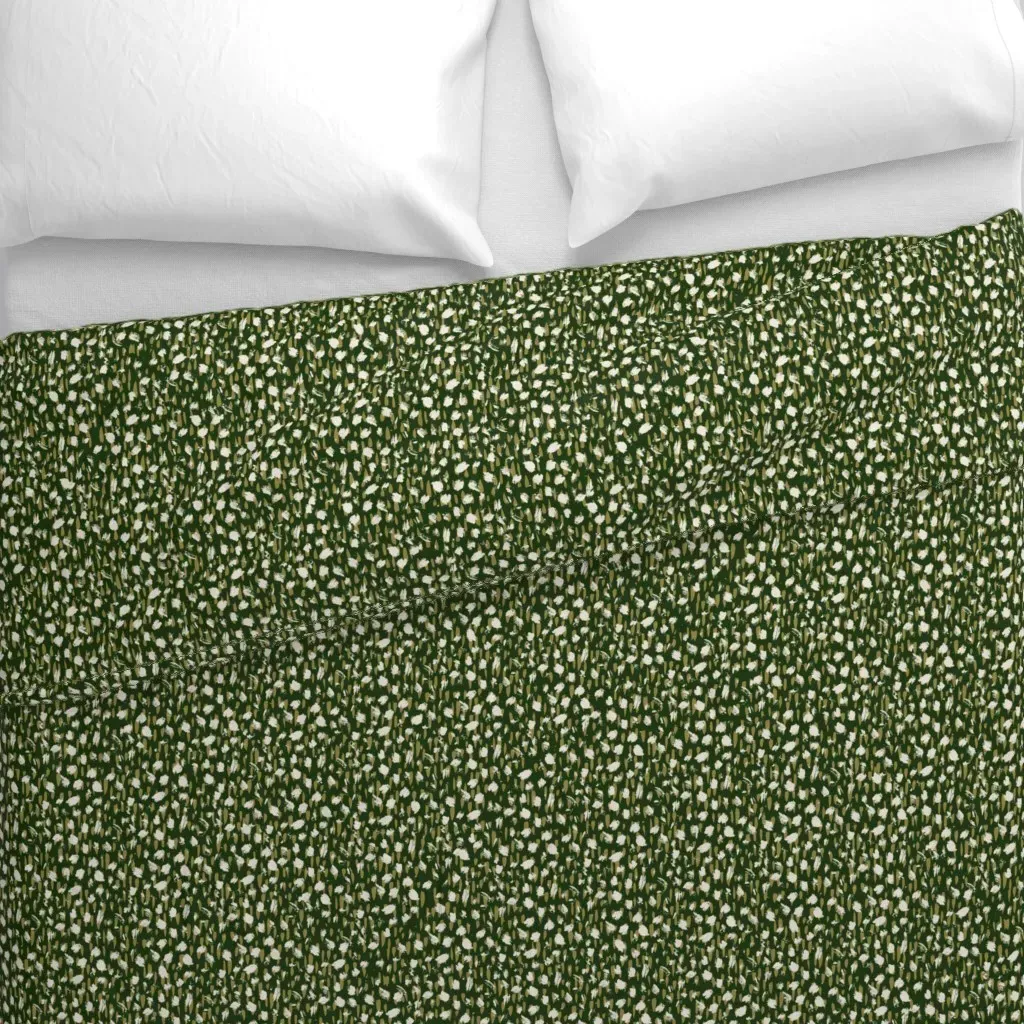 Minimal Wild Strokes On Dark Duvet Cover alternate view