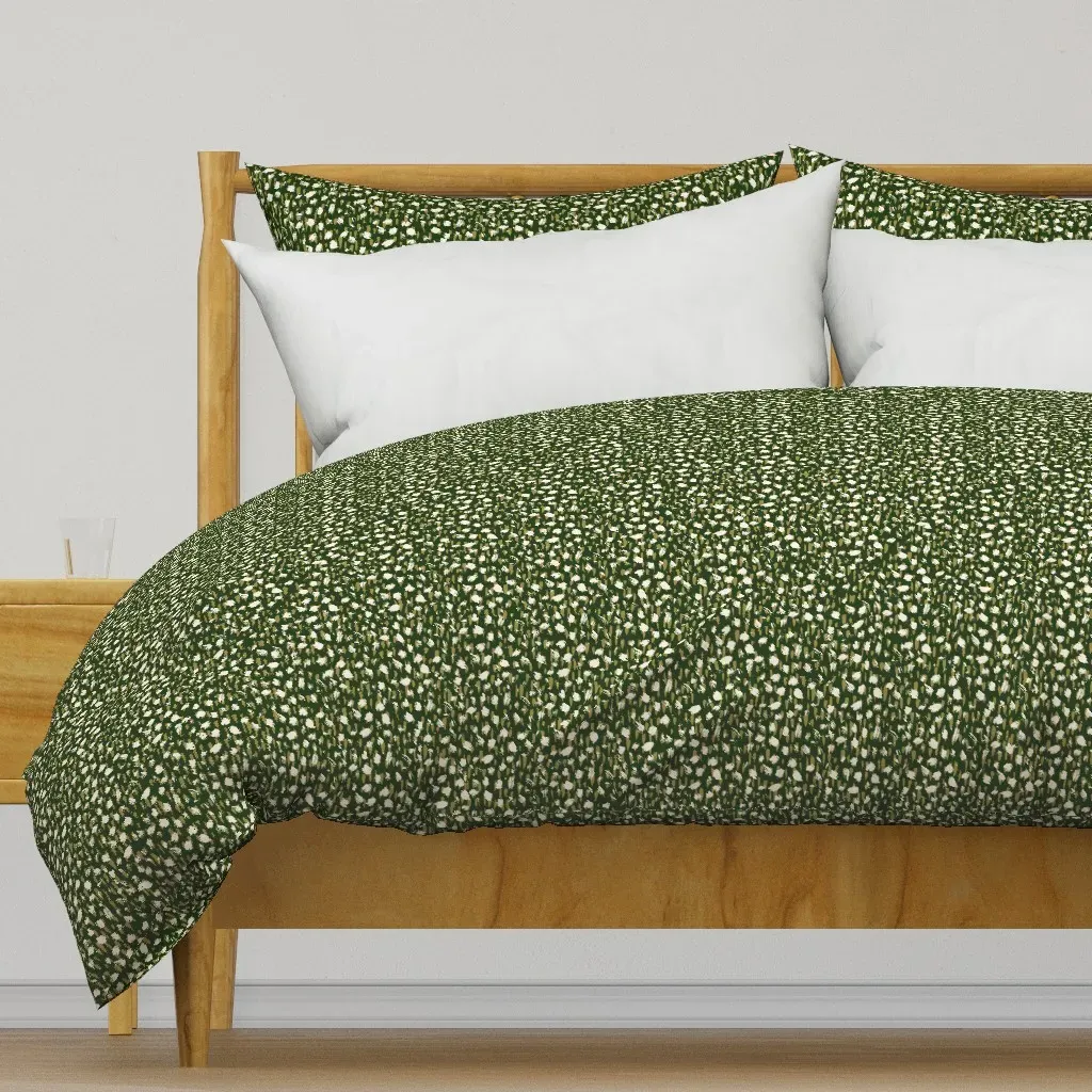 Minimal Wild Strokes On Dark Duvet Cover product