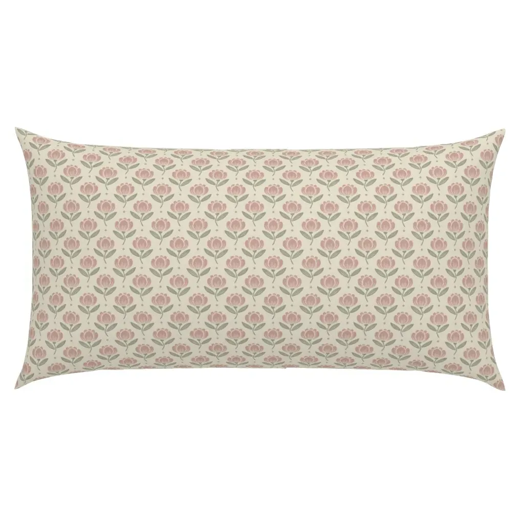 Minimalist Bloom King Pillow Sham - Dusty Rose product