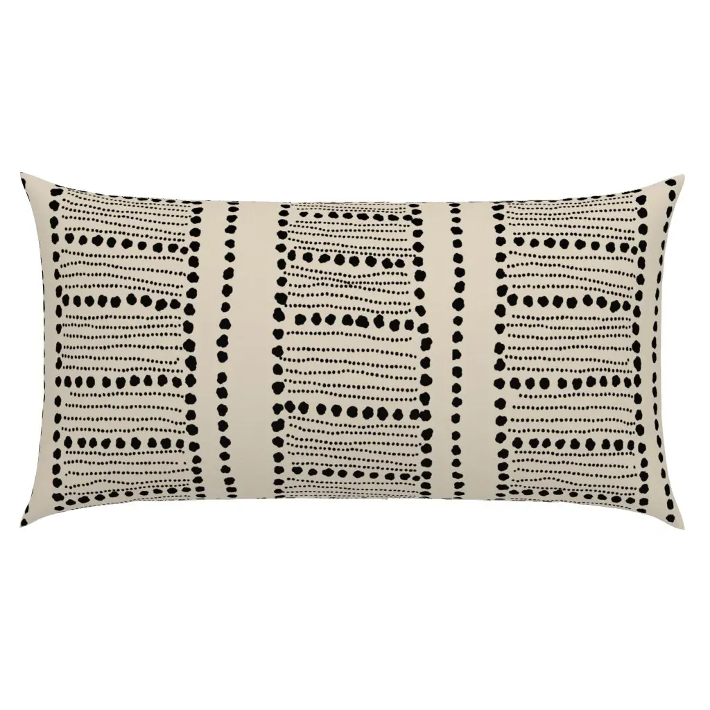 Minimalist Dots and Stripes Ladder King Pillow Sham - Beige product