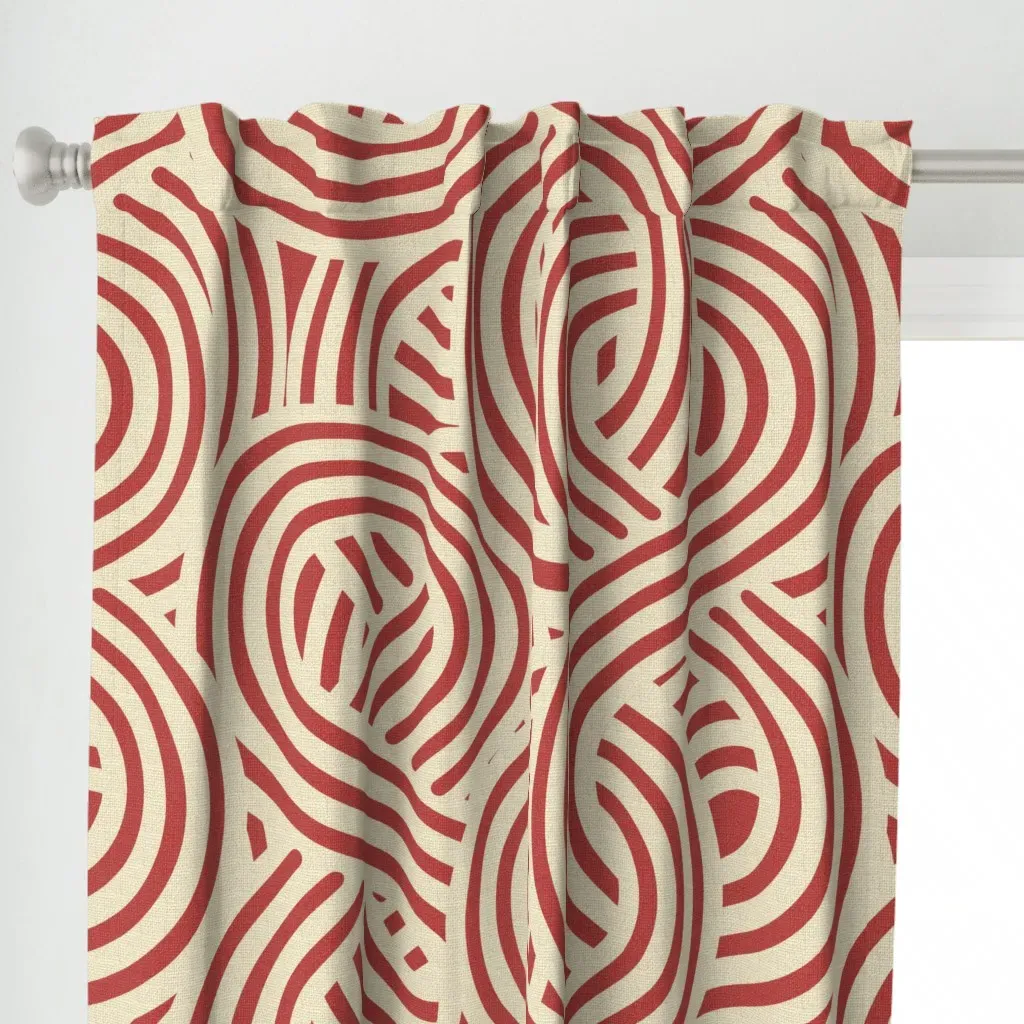 Minimalist Eight By Eight Curtain Panel - Red alternate view