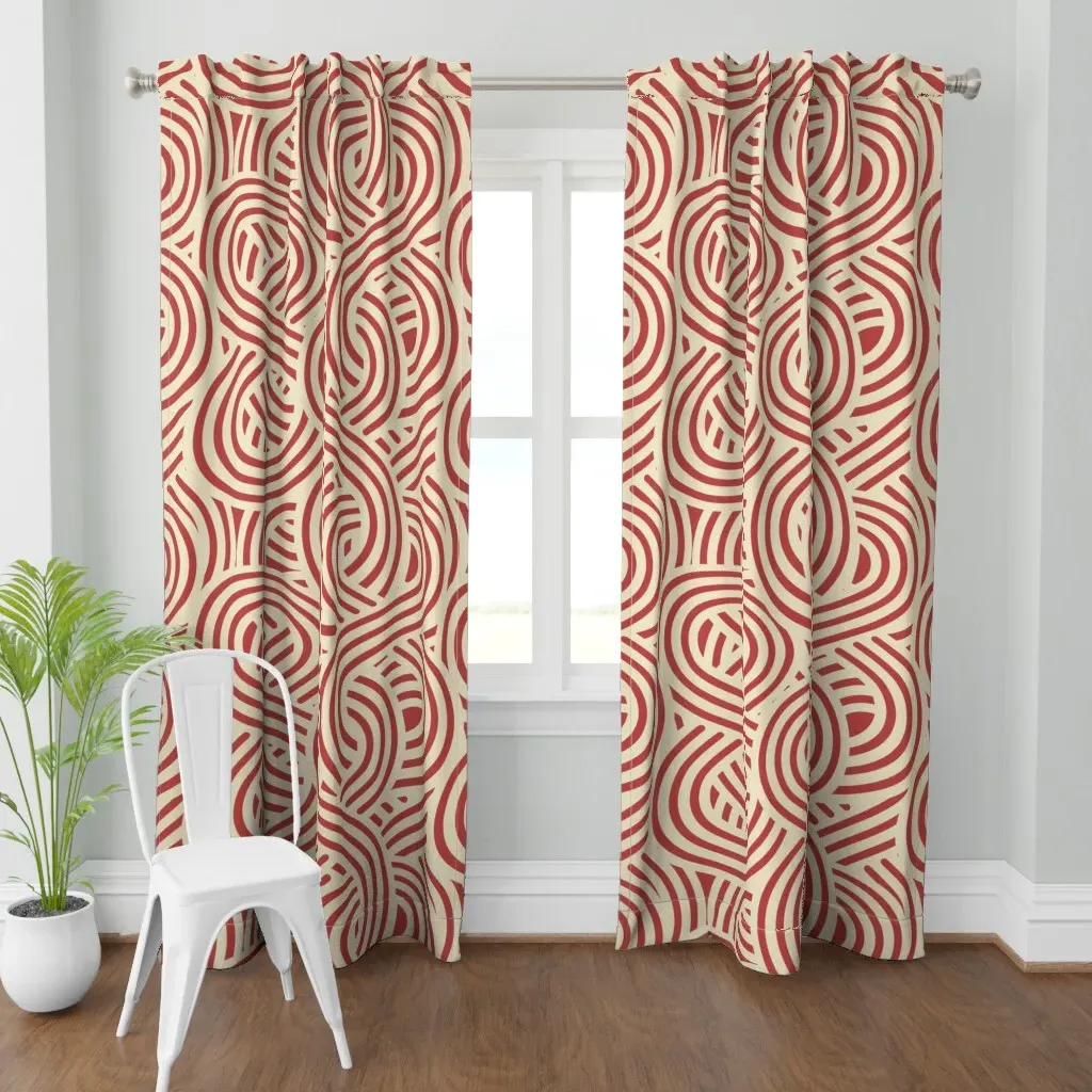 Minimalist Eight By Eight Curtain Panel - Red product