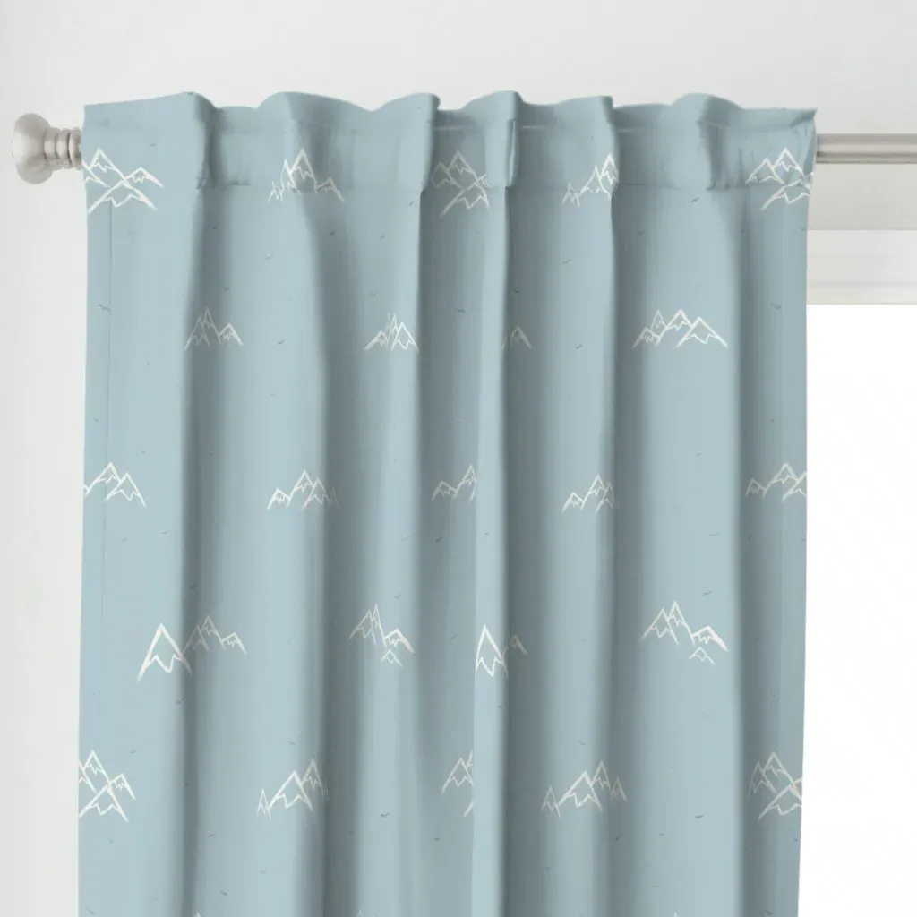 Minimalist Hand Drawn Curtain Panel - White alternate view