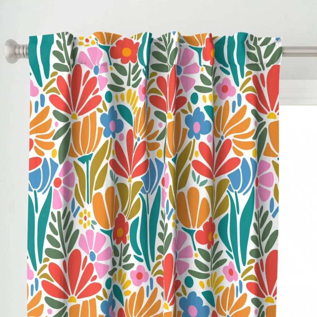 Minimalist Maximalism Curtain Panel - Red alternate view