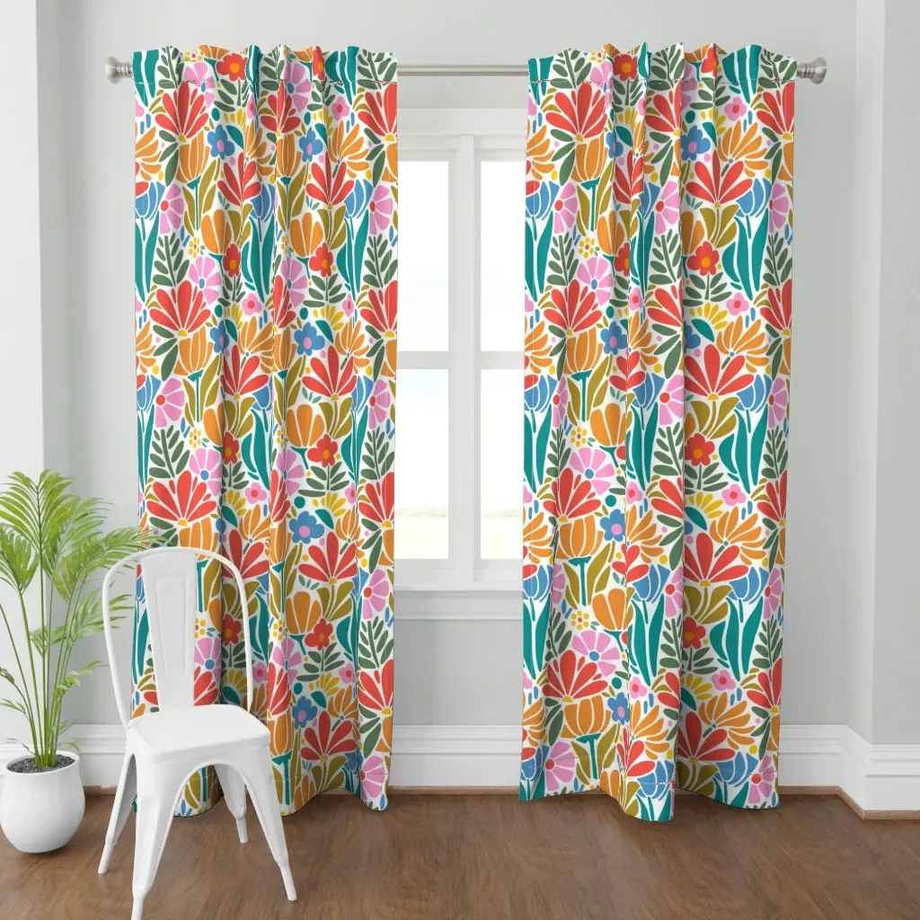 Minimalist Maximalism Curtain Panel - Red product