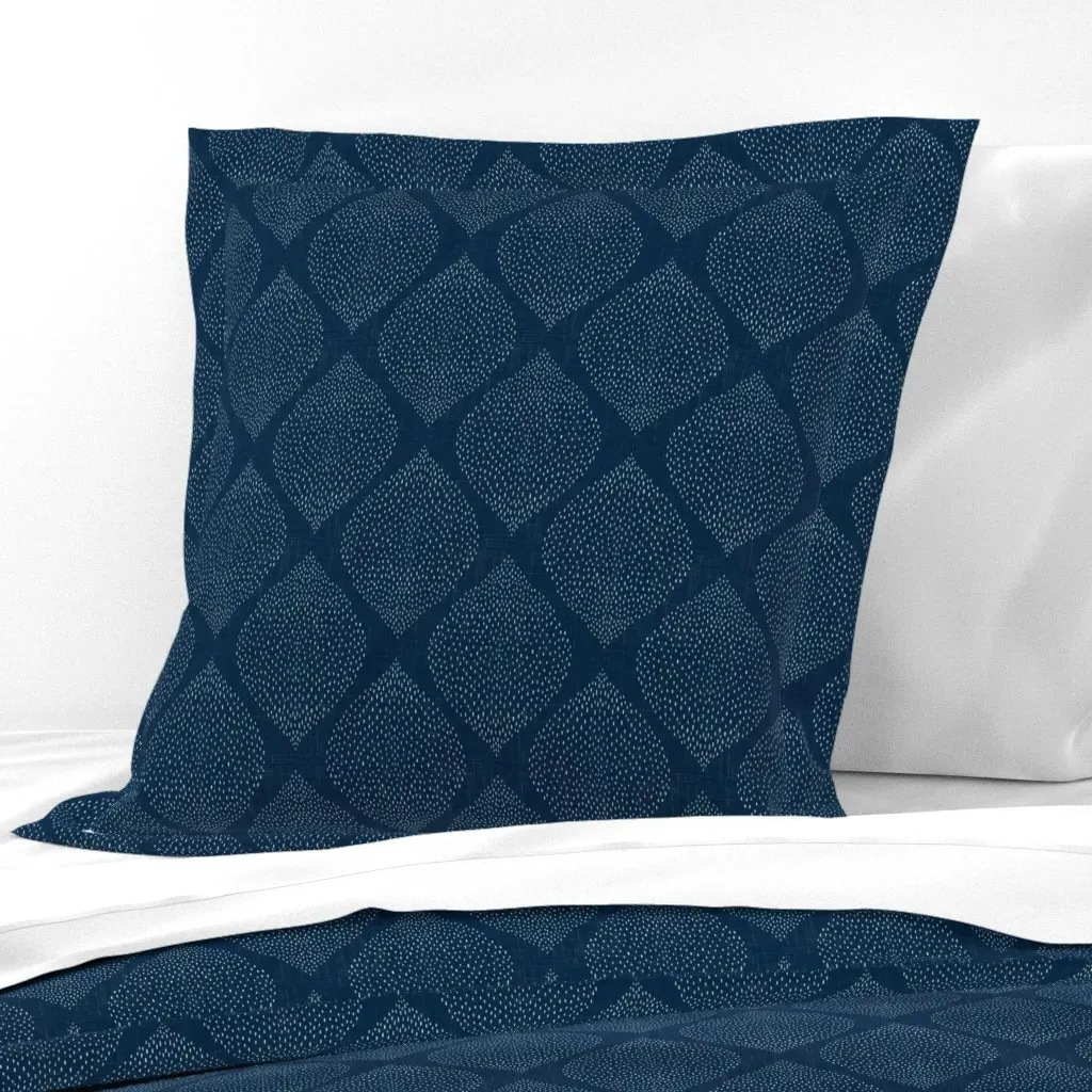 Minimalist Ogee Euro Pillow Sham - Navy product