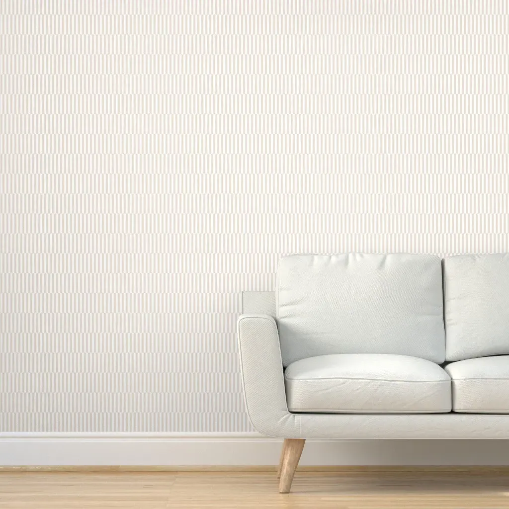 Minimalist Scandinavian Stripes Peel and Stick Wallpaper - Beige product