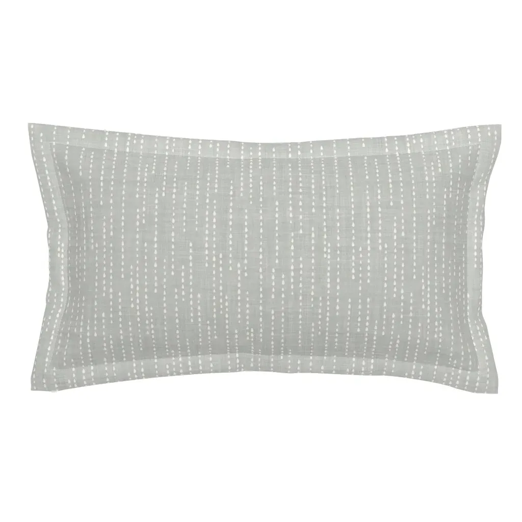 Minimalist Textured Raindrops King Pillow Sham - White product