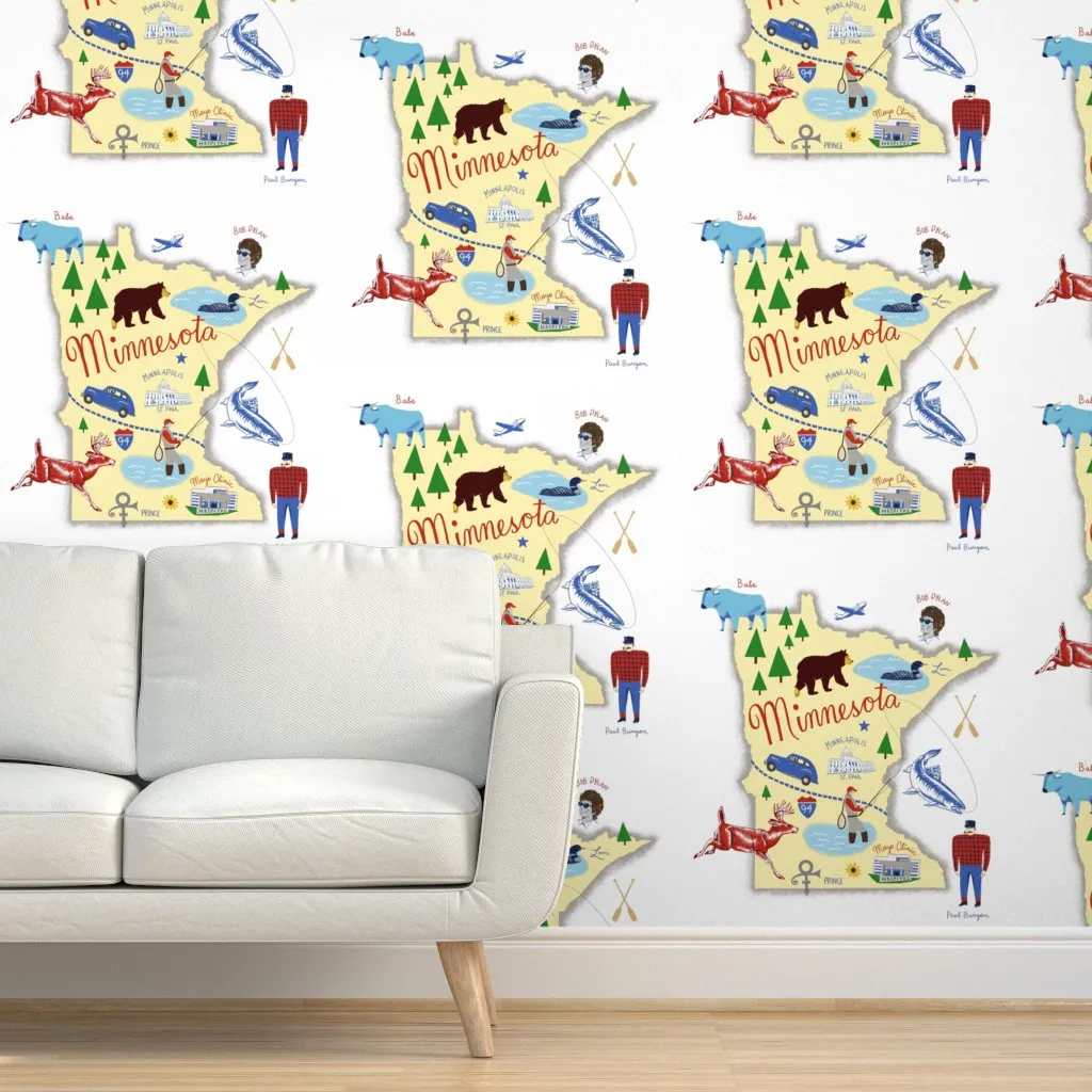Minnesota Peel and Stick Wallpaper - Beige, Cream product