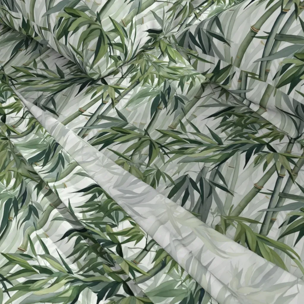 Misty Bamboo Forest Twin Sheet Set - Green alternate view