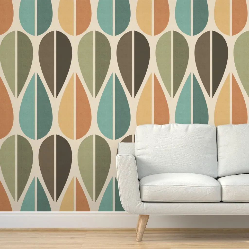 Mod Bloom Leaves Peel and Stick Wallpaper - Brown product