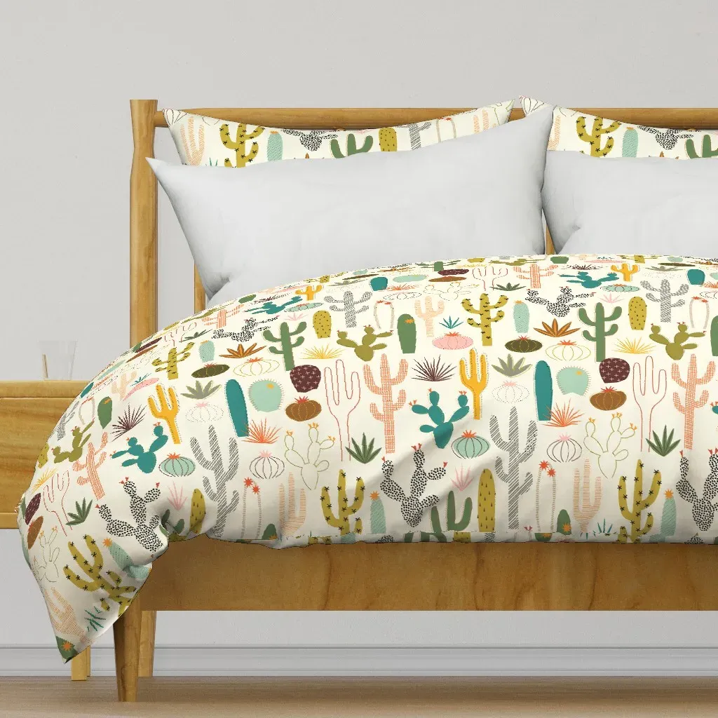 Mod Desert Garden Duvet Cover - Green product