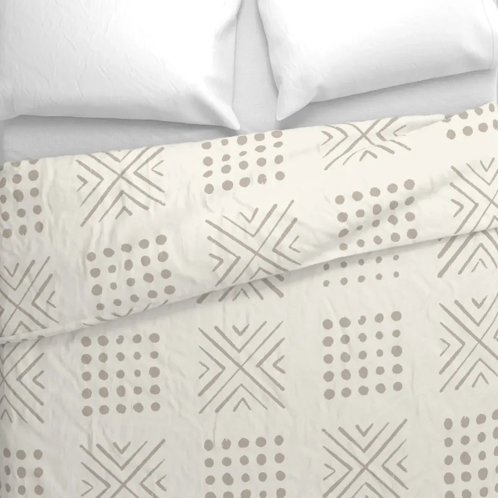 Mod Large Scale Duvet Cover - Light Beige alternate view