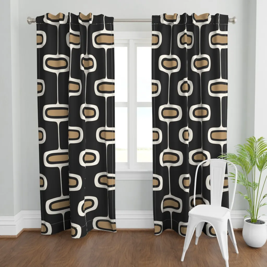 Mod Minimalist Chain Link Curtain Panel - Beige product