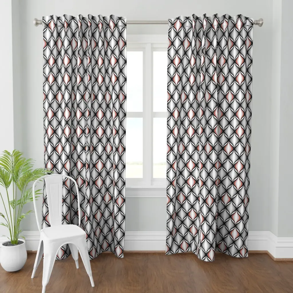 Mod Ogee Curtain Panel - Black product