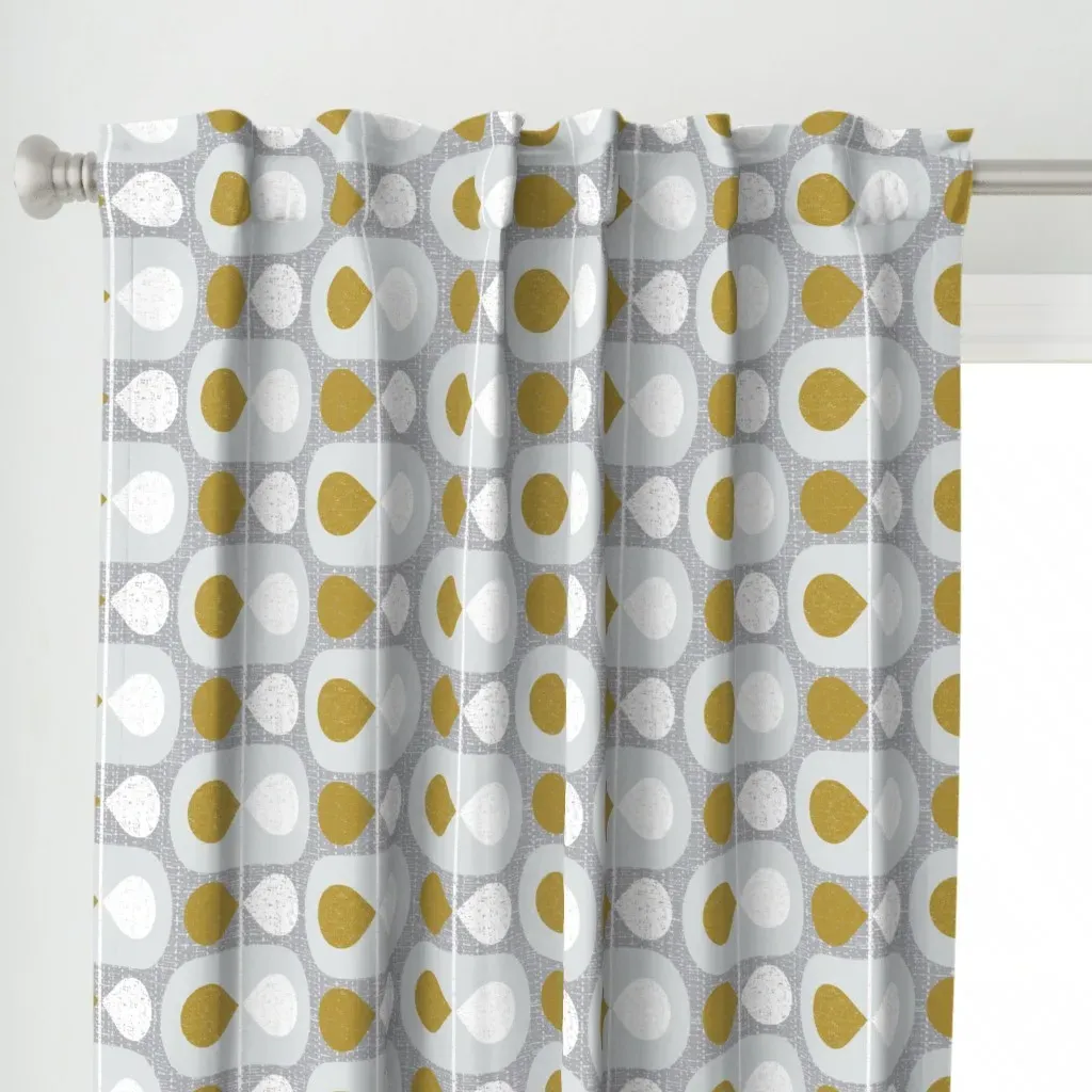 Mod Scandinavian Curtain Panel - Mustard Yellow alternate view