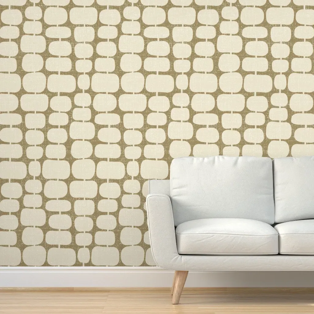 Mod Textured Dots Peel and Stick Wallpaper - Ivory/Taupe product