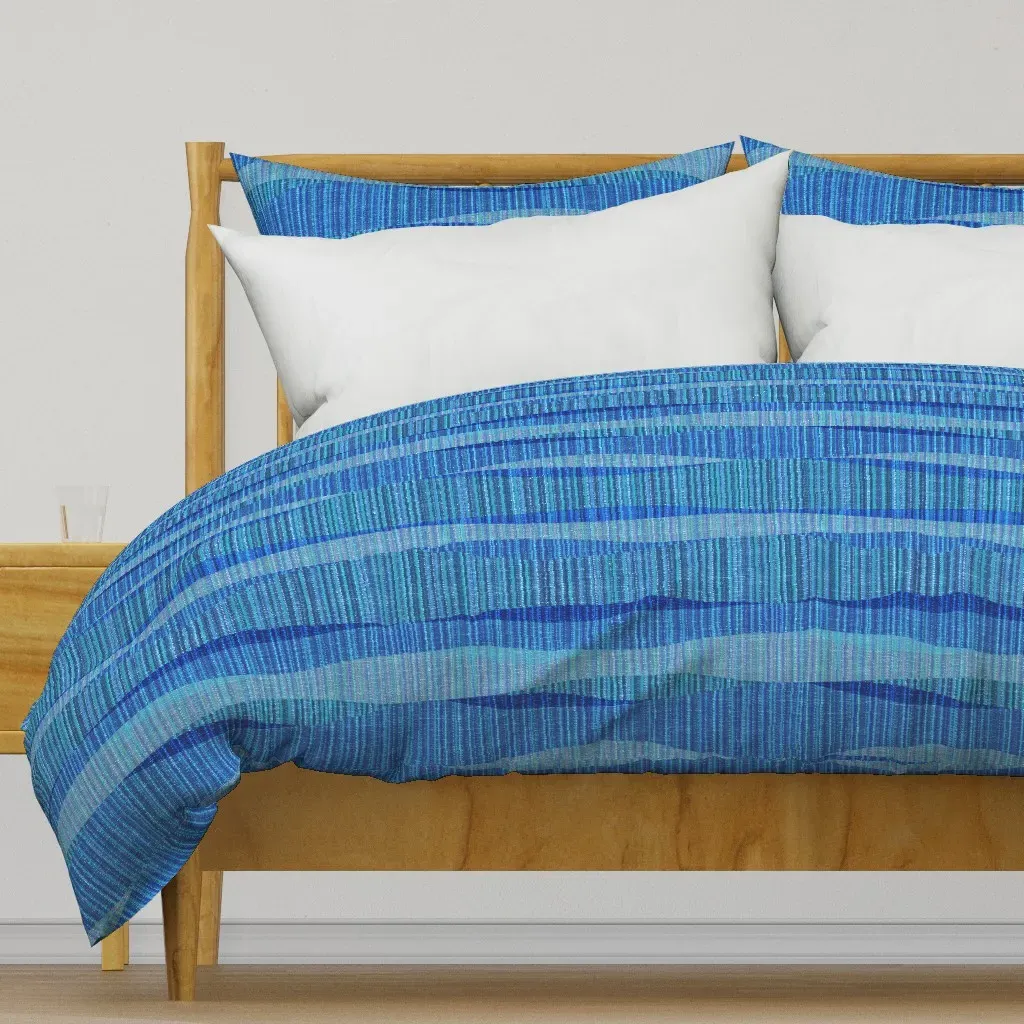 Mod Waves Duvet Cover - Blue product
