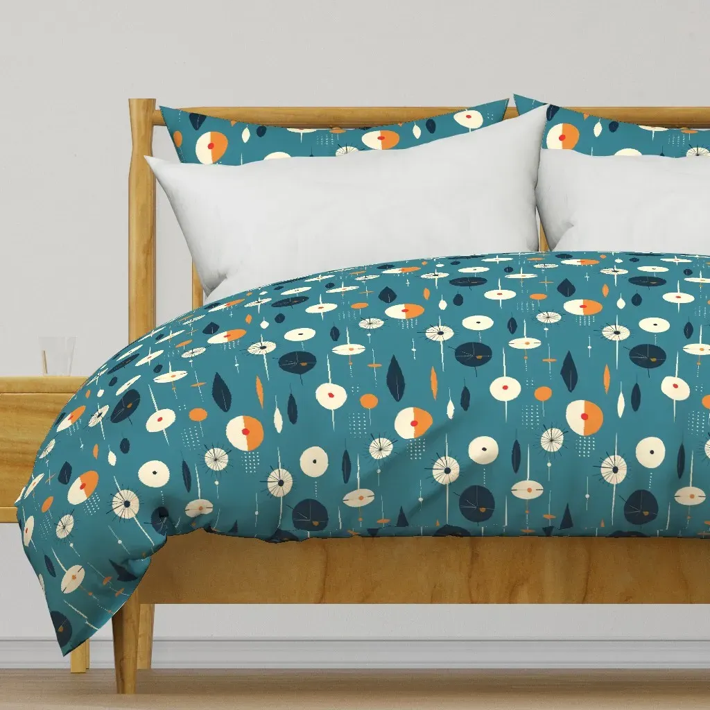 Modern Shapes Duvet Cover - Teal product