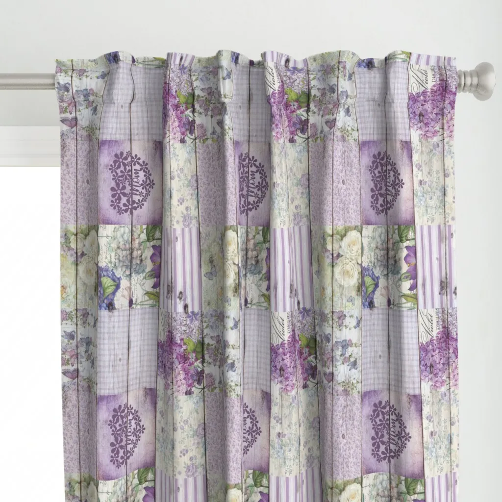 Mom Lush Lavender Floral Curtain Panel - Lavender alternate view