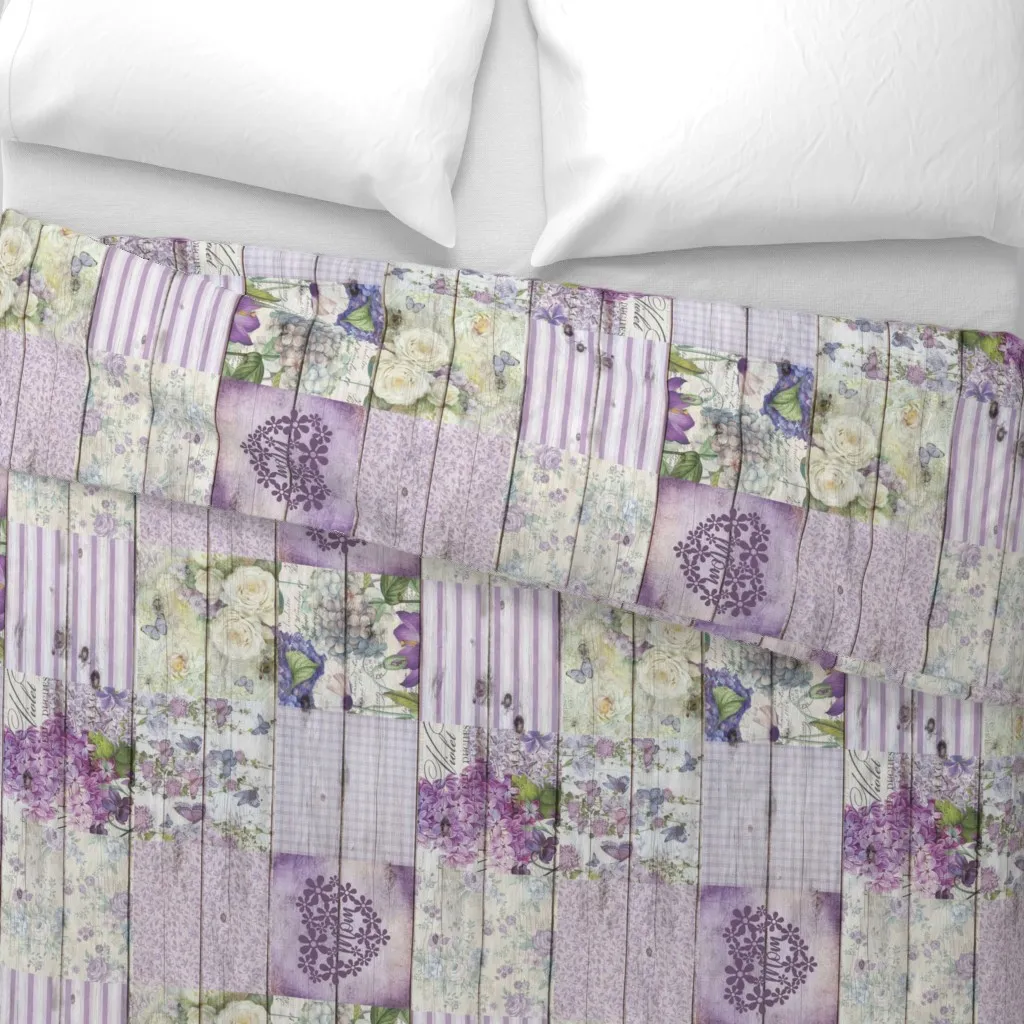 Mom Lush Lavender Floral Duvet Cover - Lavender alternate view