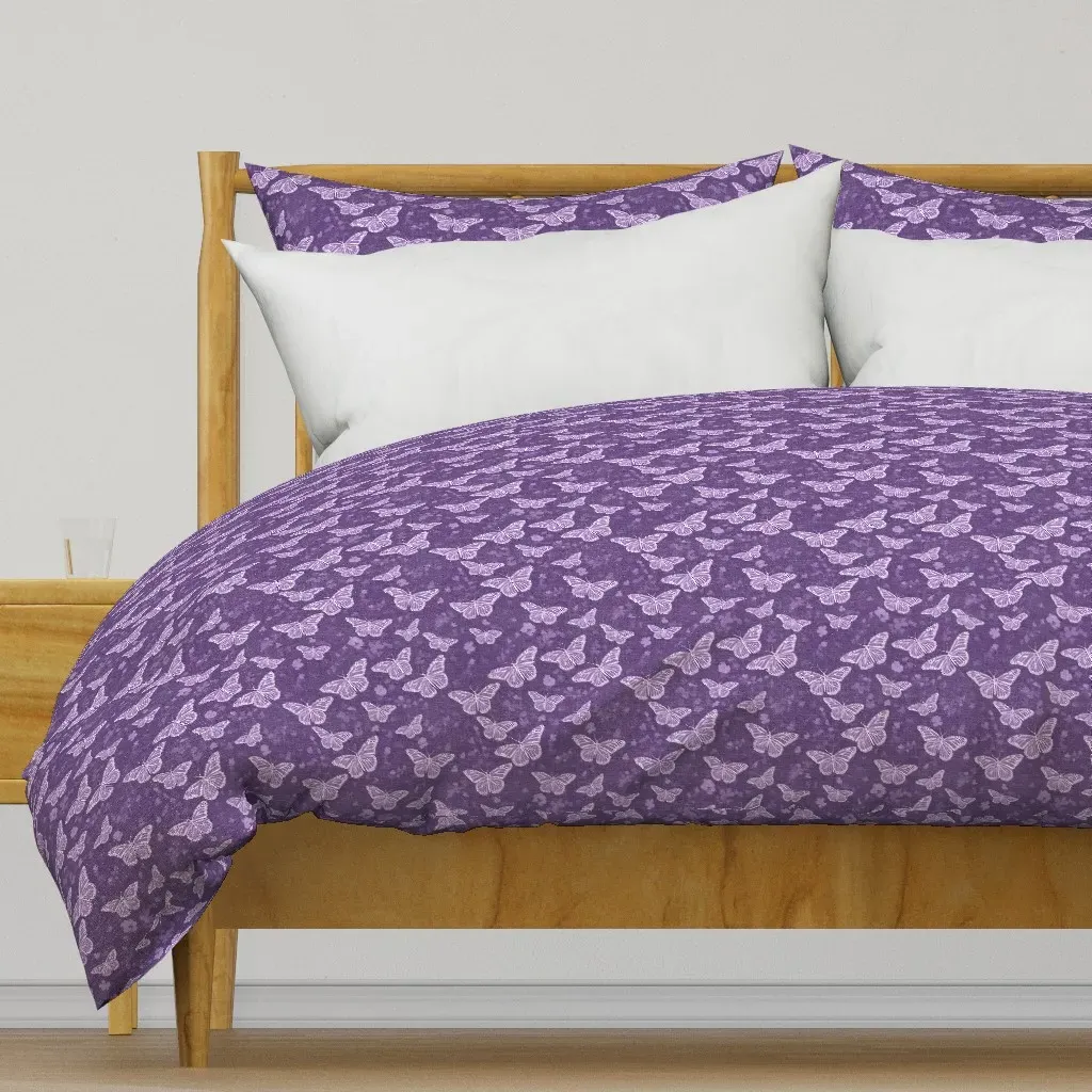 Monarch Butterfly Small Duvet Cover - Lavender product