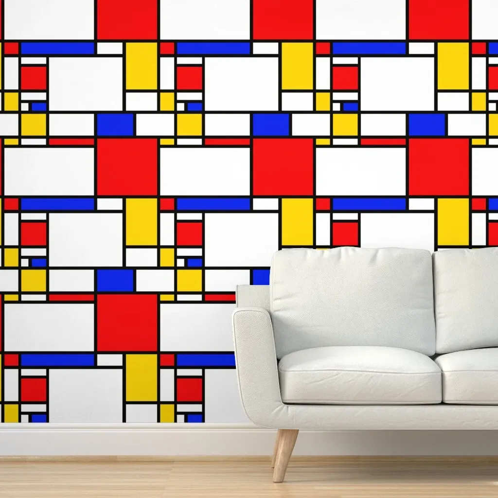 Mondrian Peel and Stick Wallpaper - Red product