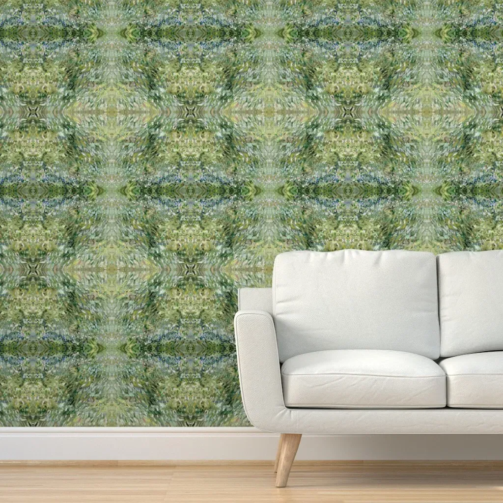 Monet Impressionist Peel and Stick Wallpaper - Green product
