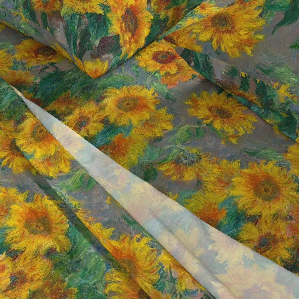 Monet's Sunflowers Jumbo Full Sheet Set - Yellow alternate view