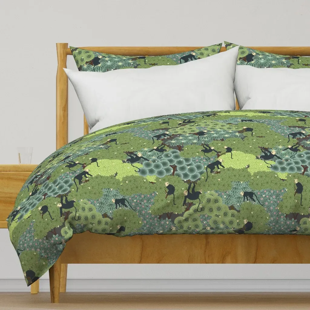 Monkey Grove Duvet Cover - Green product