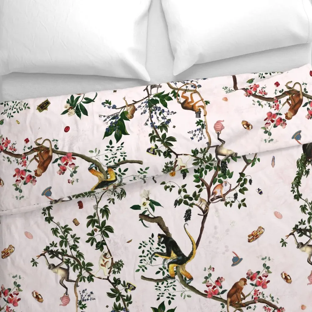 Monkey World Duvet Cover - Green alternate view