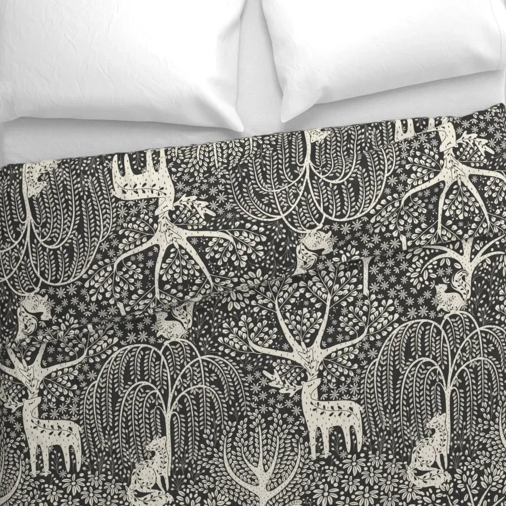 Monochrome Duvet Cover - Beige alternate view