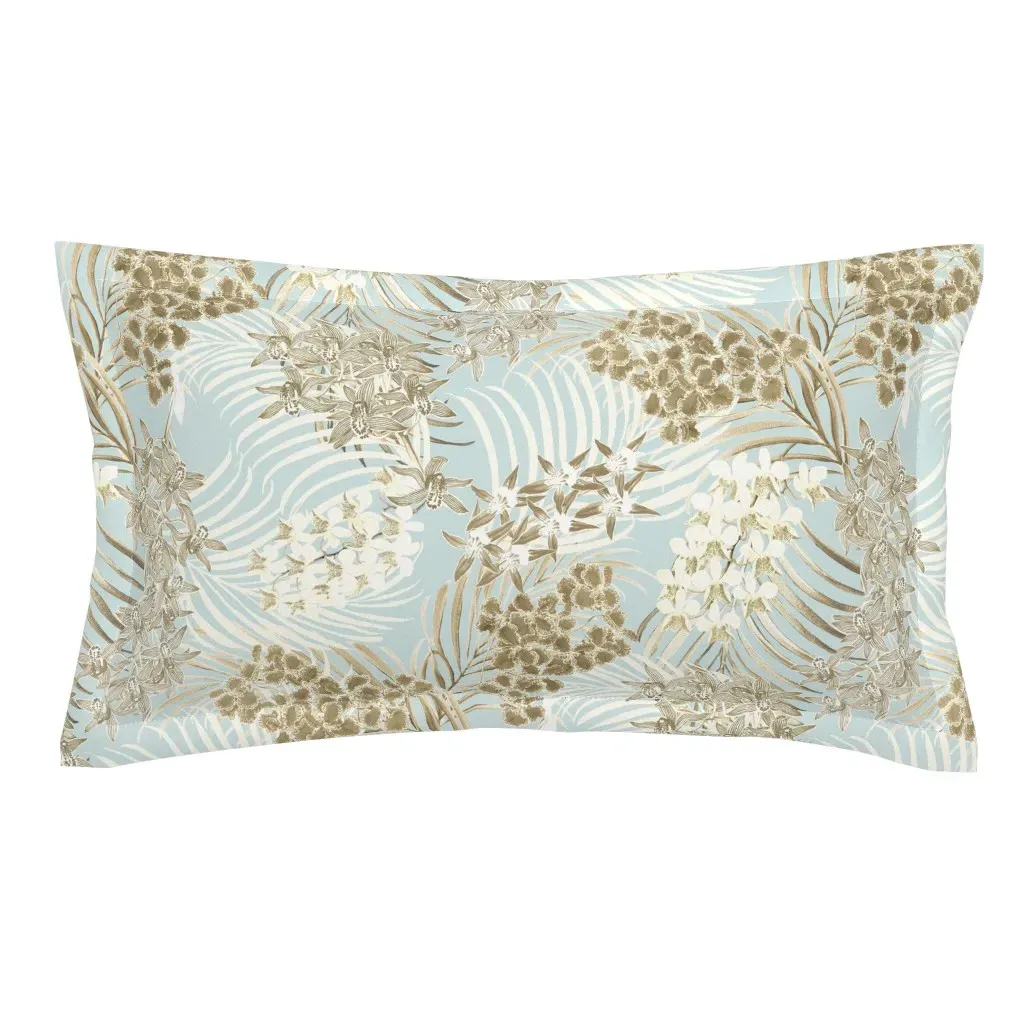 Monochrome Orchids King Size Pillow Sham - Pale Beige product