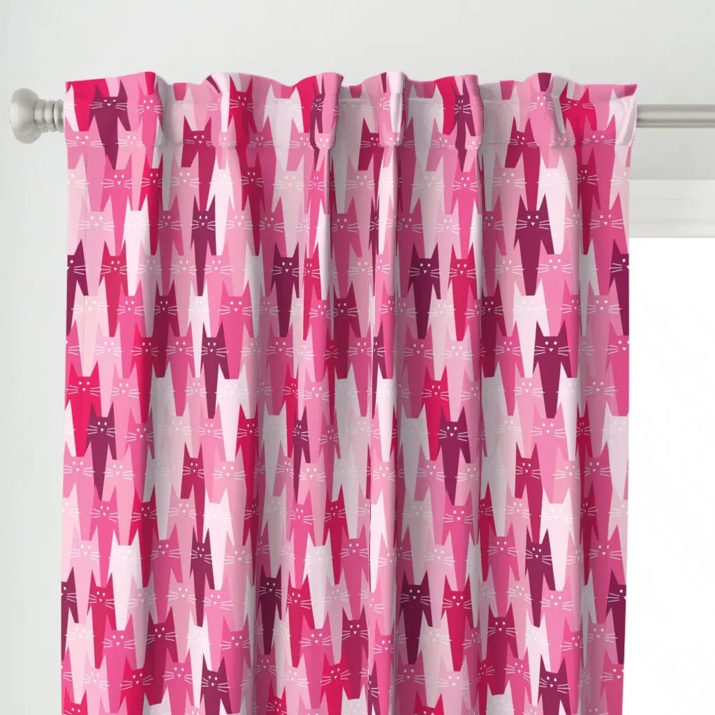 Monpink Curtain Panel - Pink alternate view