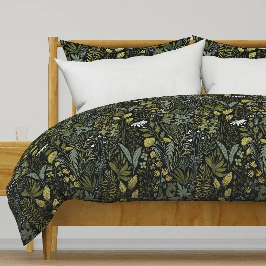 Montague Duvet Cover - Dark Olive Green product