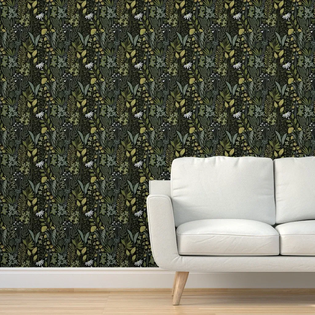 Montague Peel and Stick Wallpaper - Dark Green product