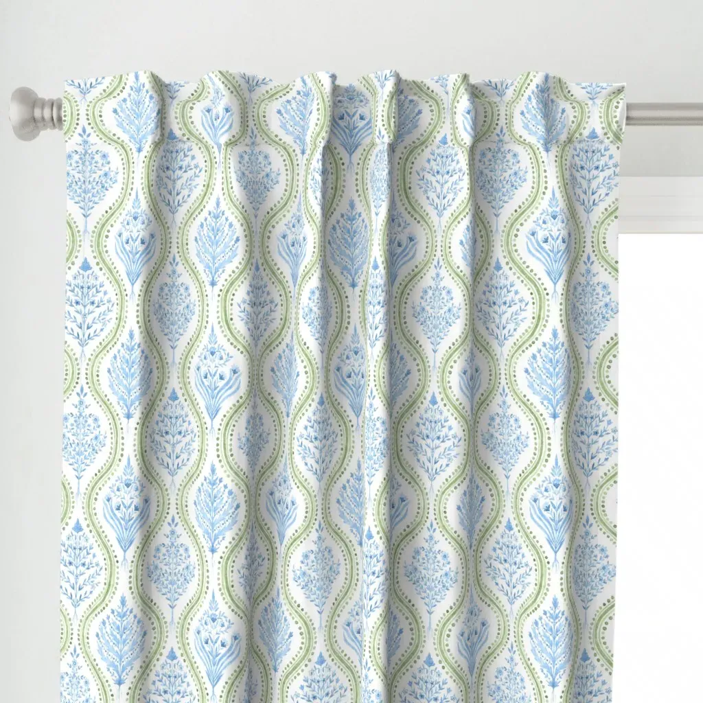 Monticello Curtain Panel - Light Blue alternate view