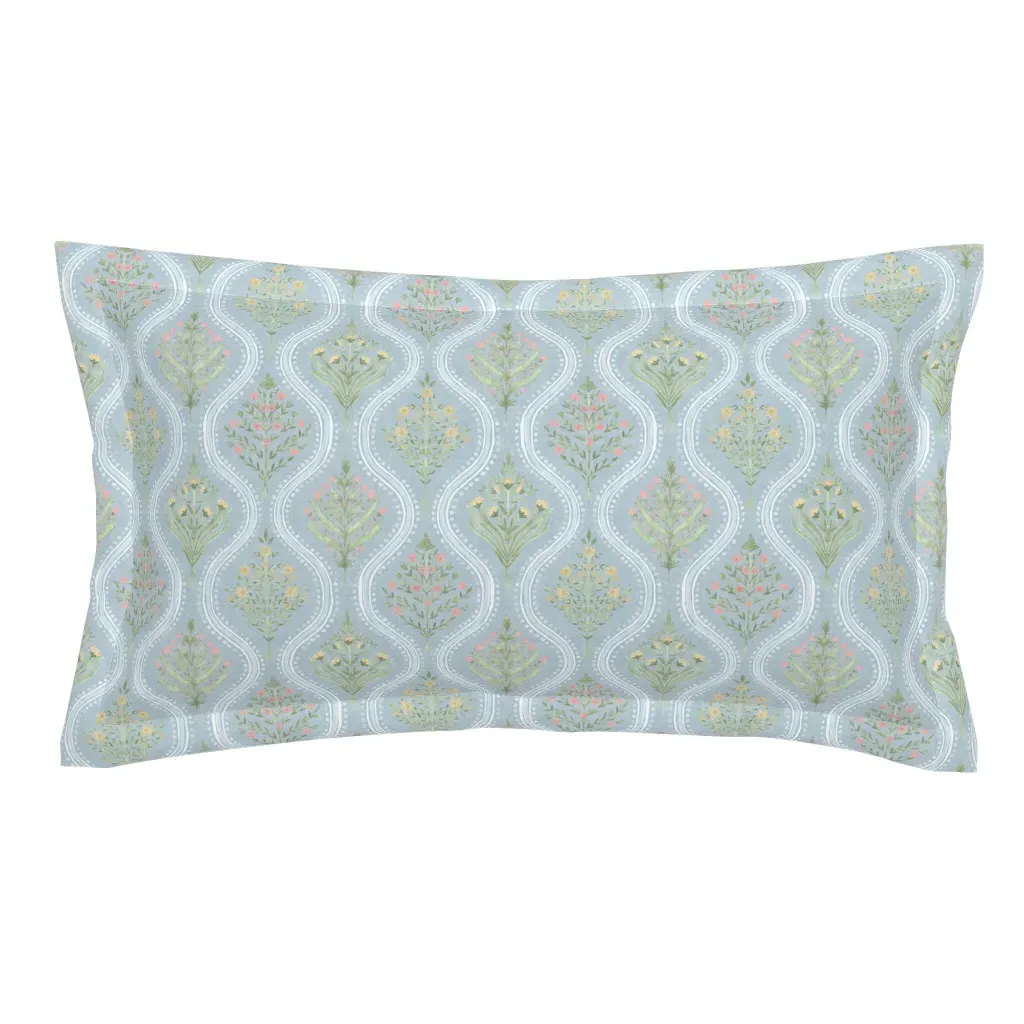 Monticello Kelly3 King Pillow Sham - Light Blue product