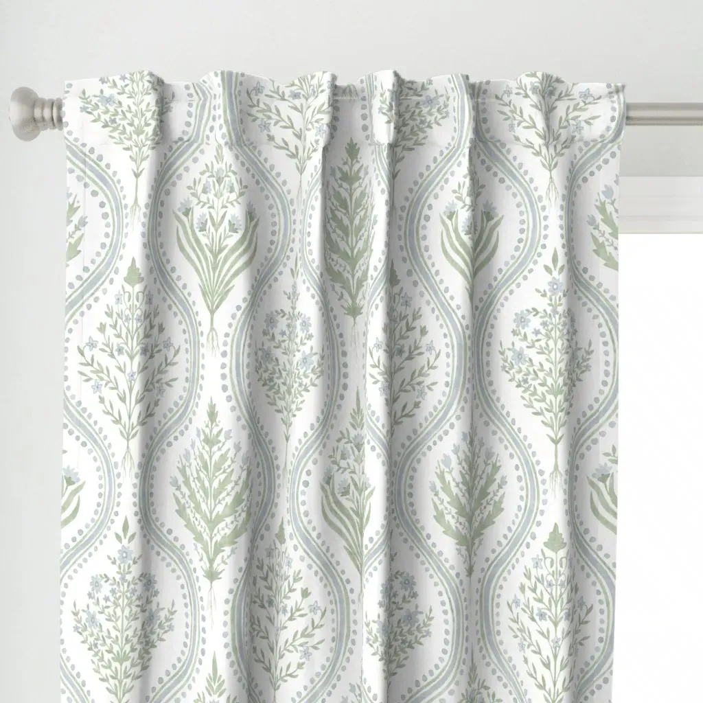 Monticello Large Curtain Panel - Sage Green alternate view