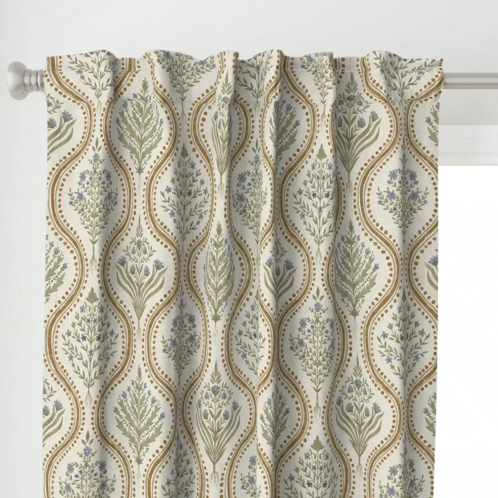 Monticello Large Curtain Panel - Sage Green alternate view