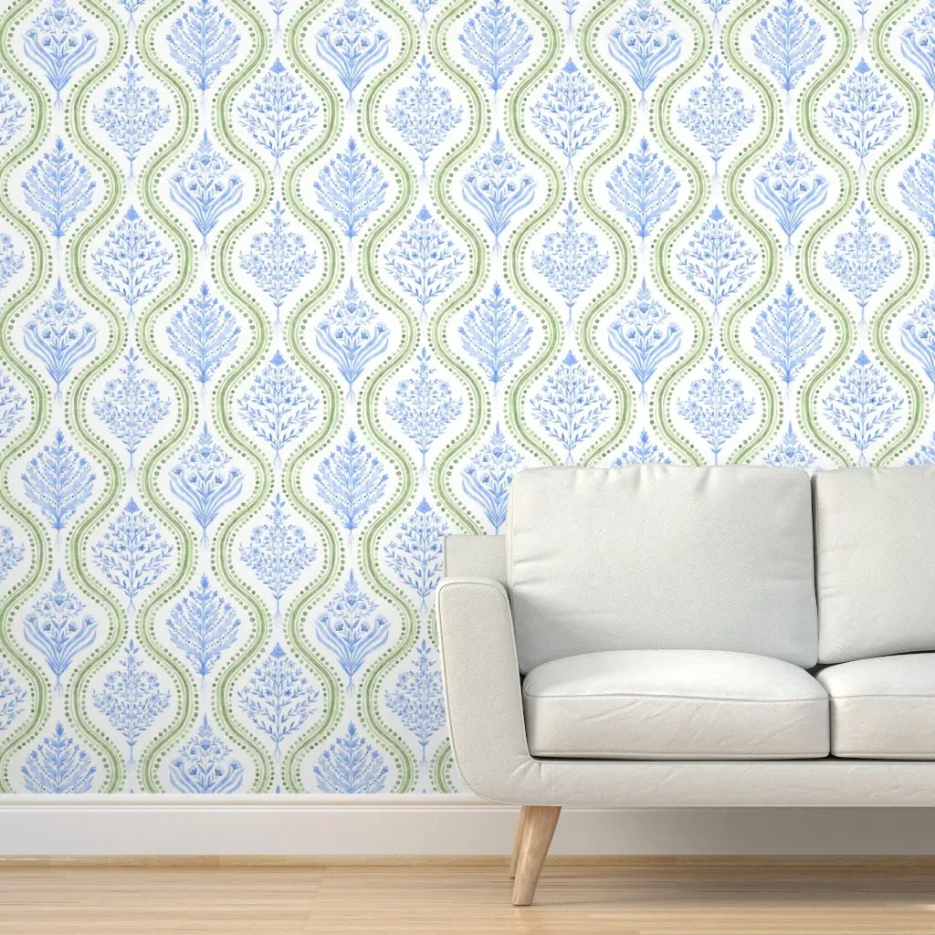 Monticello New Cornflower Peel and Stick Wallpaper - Light Blue product