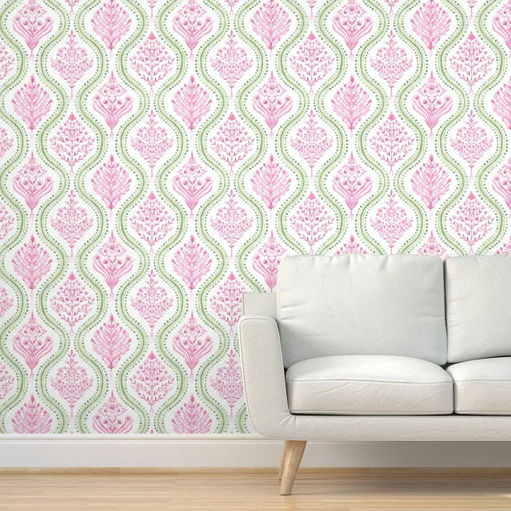 Monticello Peel and Stick Wallpaper - Pink product