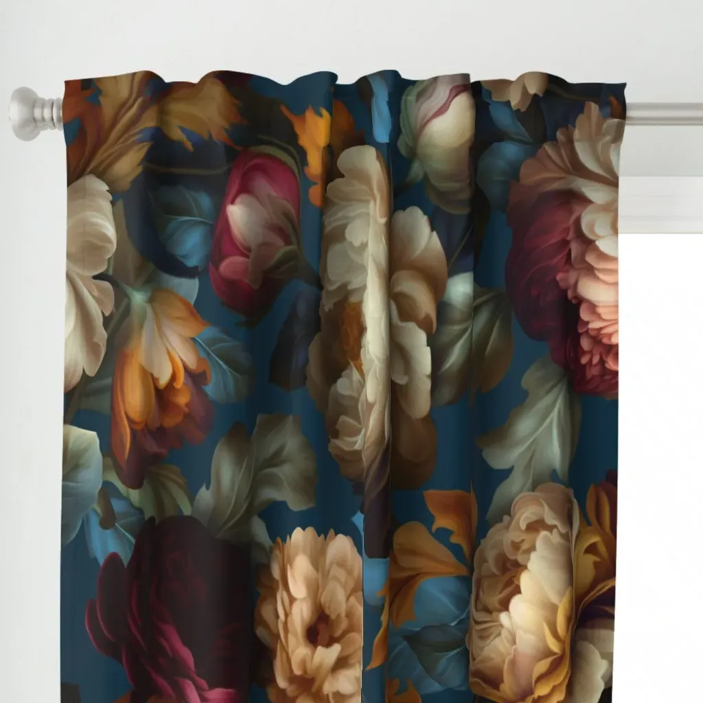Moody Magnolias Curtain Panel - Cream alternate view