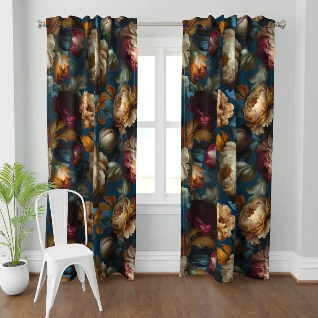 Moody Magnolias Curtain Panel - Cream product