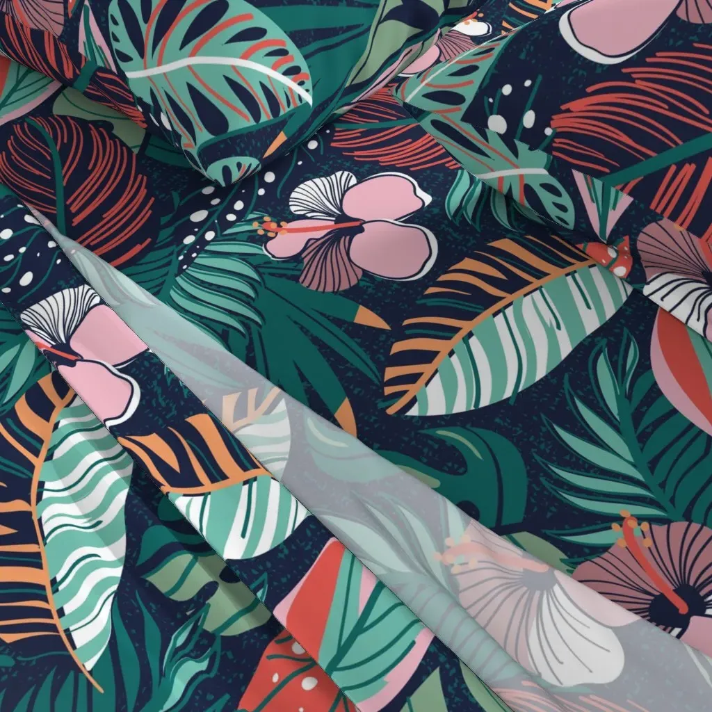 Moody Tropical Night Full Sheet Set - Teal alternate view