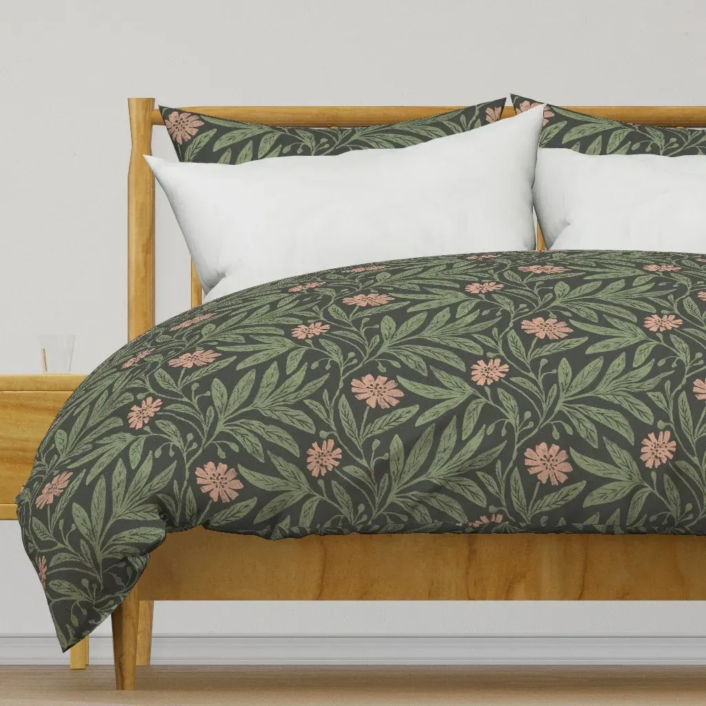 Moody Victorian Duvet Cover - Dark Green product
