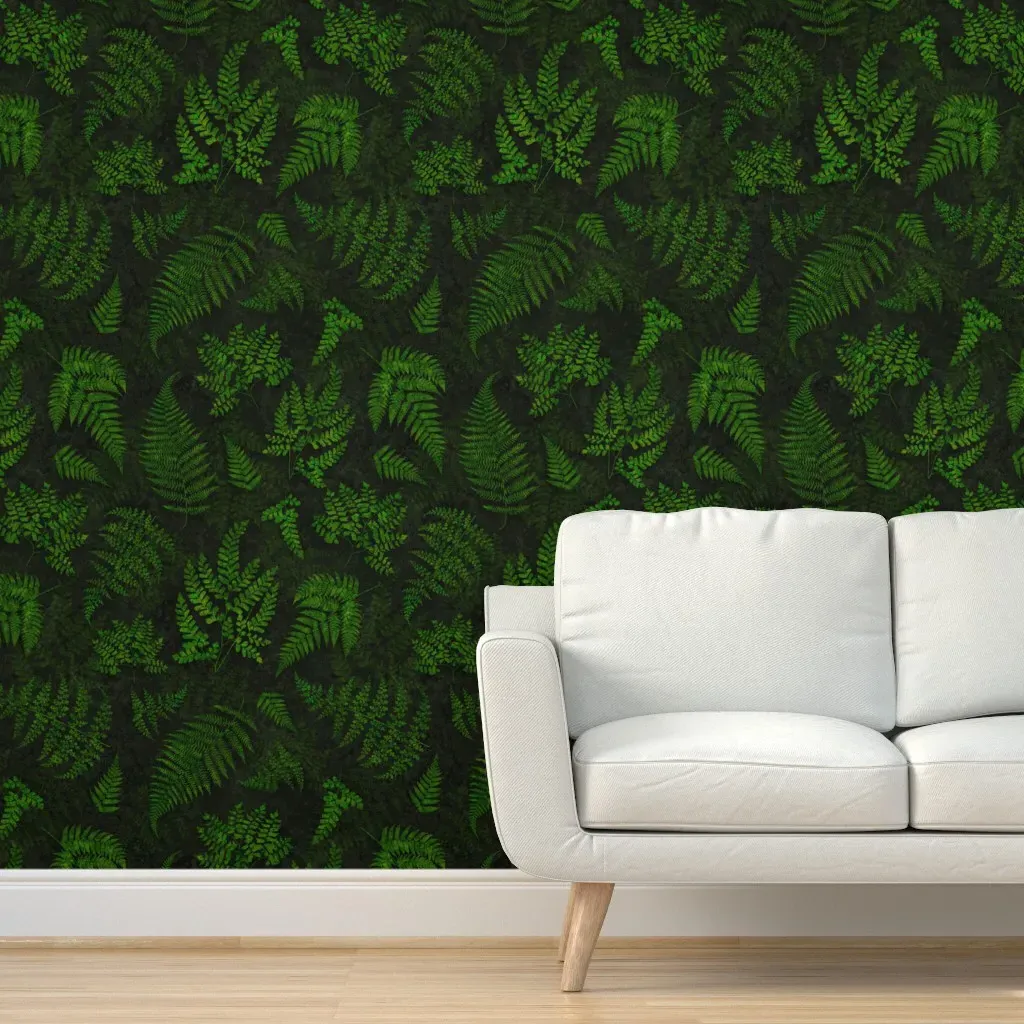 Moody Woods Botanical Peel and Stick Wallpaper - Moss Green product